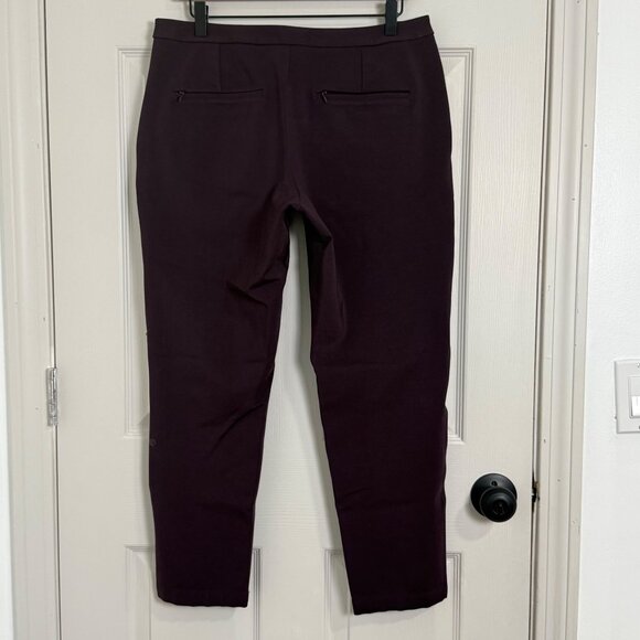 Lululemon Trousers Womens 12 Purple Go City Trek Mid Rise Ponte Stretch Travel - Picture 2 of 15